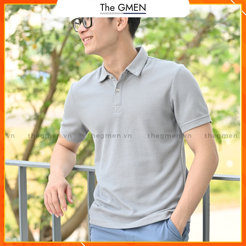 Áo Polo nam THE GMEN Weave Polo Shirt nhẹ, bề mặt dệt Double Face thoáng mát, mềm mịn