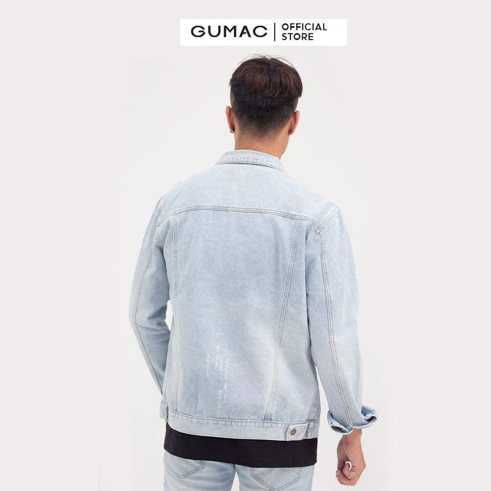 [Mã WABRGUM giảm 10% tối đa 30K đơn 99K] Áo khoác jeans nam cơ bản GUMAC siêu ngầu AJNB838