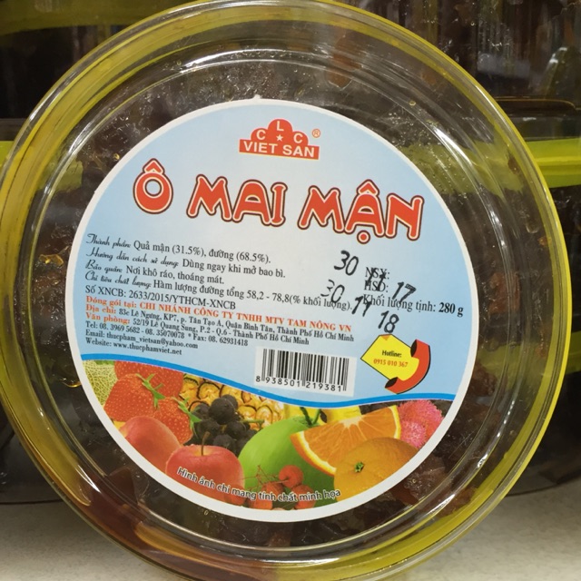 Ô mai mận/ mơ cam thảo/ khía/ cơm việt san