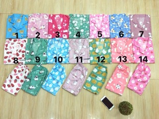 [Dưới 60kg] Bộ pyjama cute nhiều màu