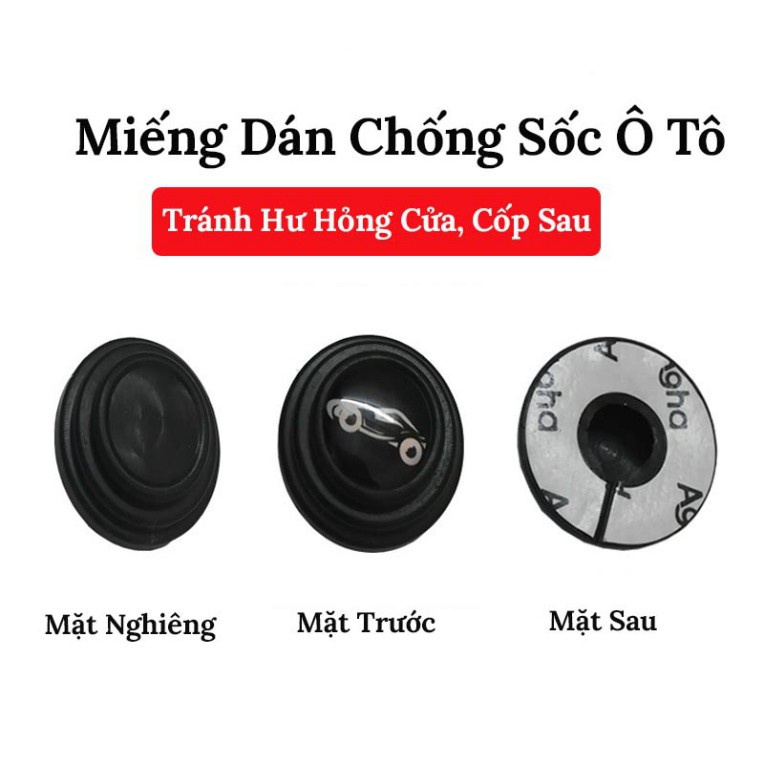 [Mã LIFEAUMAY giảm 10% tối đa 30k đơn 150k] Đệm giảm chấn ô tô - Nút giảm lực đóng cửa xe ô tô đầy đủ logo các hãng