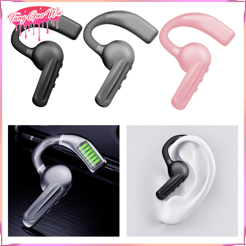 DYY-8 Ear Hook Bone Conduction Headphones with Microphone Bluetooth 5.0 Open Ear Wireless Earphones for Running, Sports, Fitness