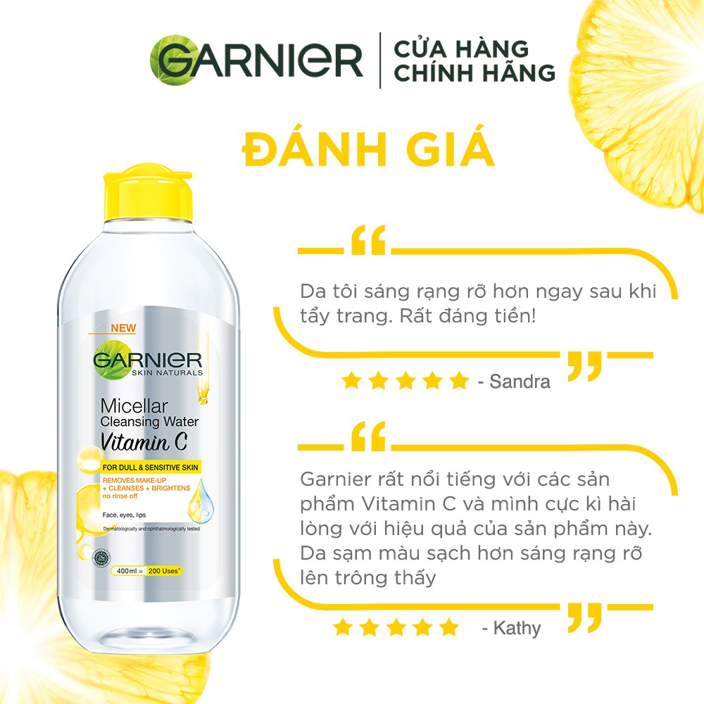 Nước Tẩy Trang Garnier Sáng Da Vitamin C