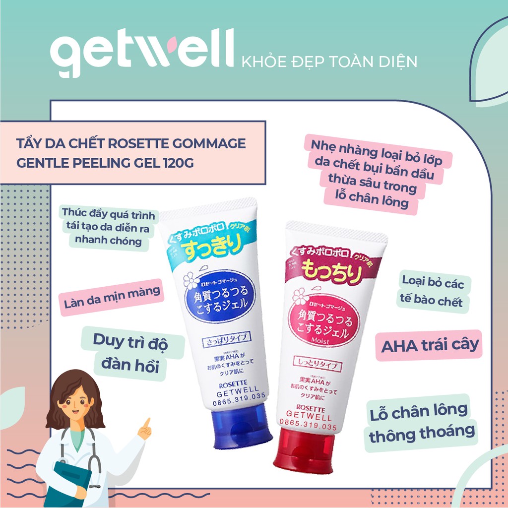 GEL TẨY TẾ BÀO CHẾT ROSETTE PEELING GEL 120G