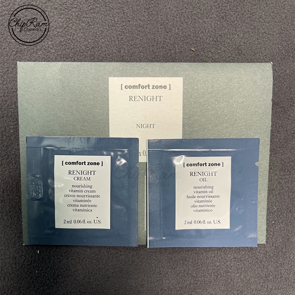 Set 2 món phục hồi da ban đêm Comfort Zone Renight Minisize 2ml