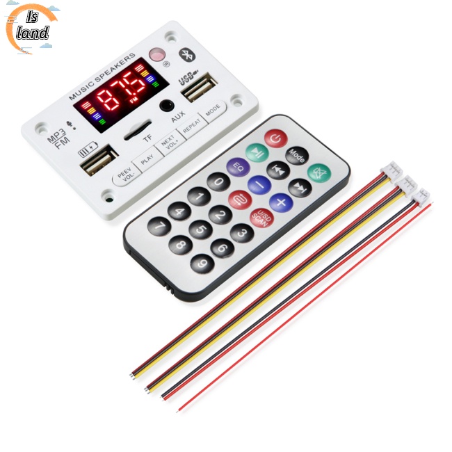 Bảng Mạch Giải Mã Bluetooth 5.0 Mp3 12v Hỗ Trợ Gọi Điện Thoại Tf Usb Fm Jx-810bt Kèm Điều Khiển Từ Xa