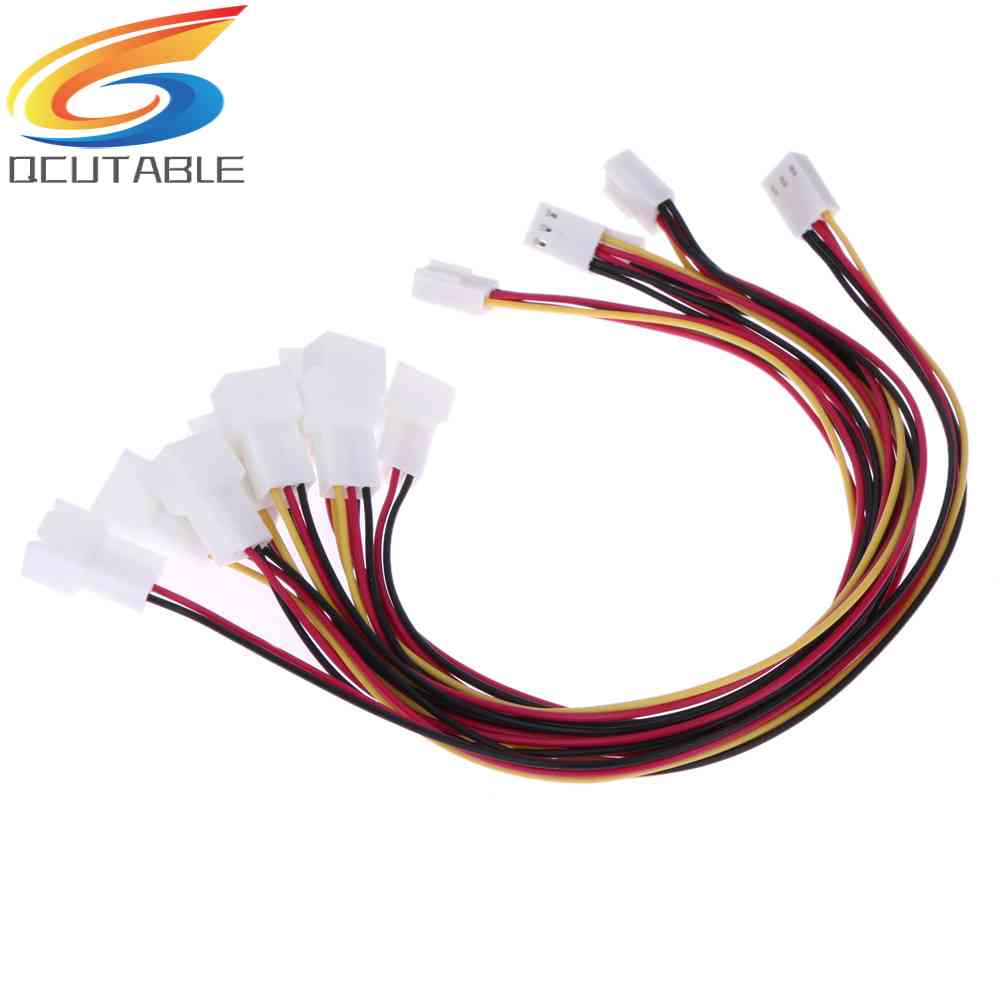 Set 5 Dây Cáp Chia Cổng 12V 3 Pin Female Sang 2 / 3 Pin Male Cho Quạt Máy Tính