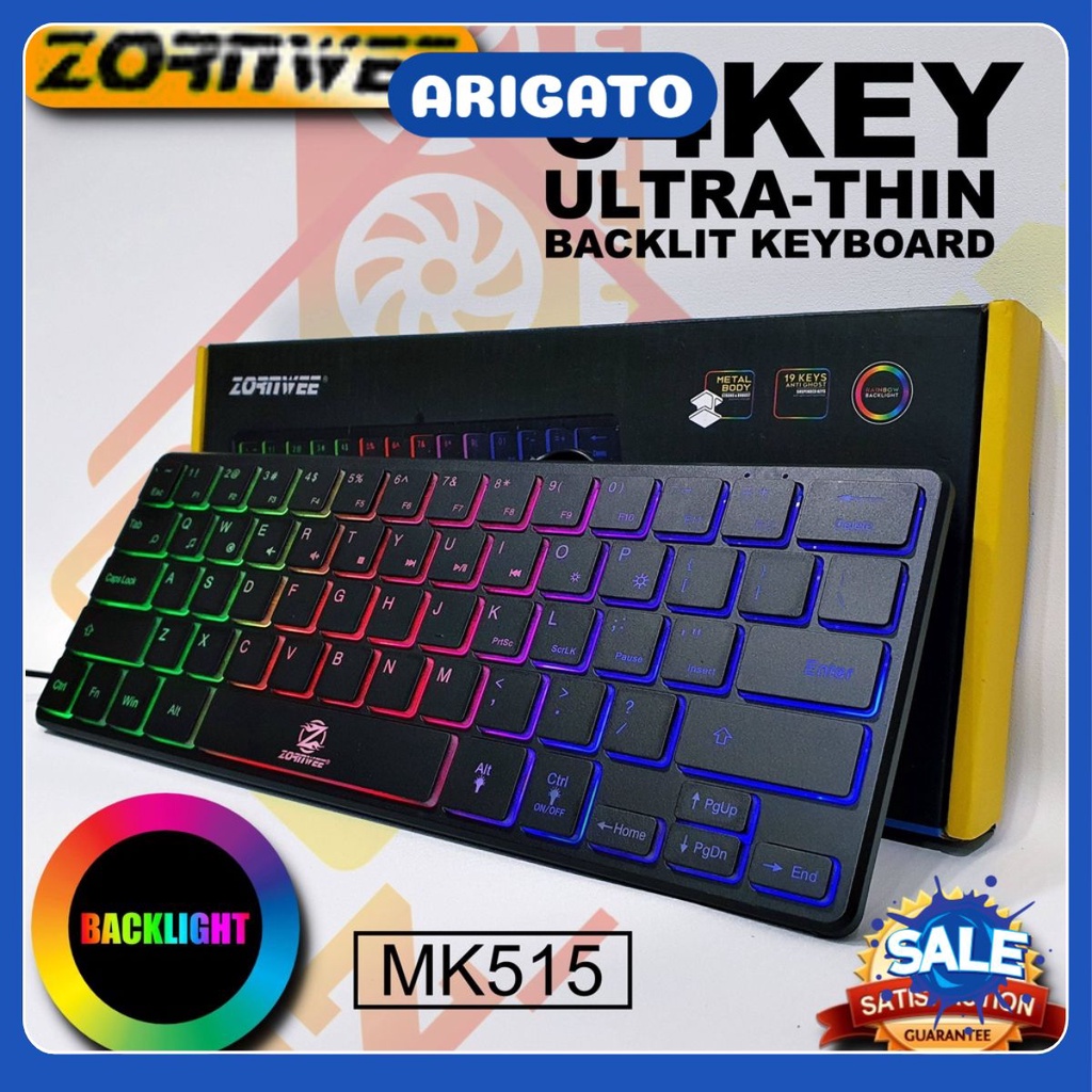 Bàn phím Mini có dây Arigato Tika cổng USB Zornwee Gnet G64 Led phím chuột Mini ko dây G1000 cho PC laptop laptop táo