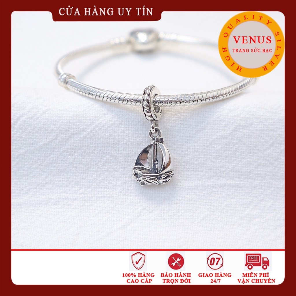 [Charm bạc 925 cao cấp] Charm treo chiếc thuyền buồm- Mã sản phẩm VENUSTB