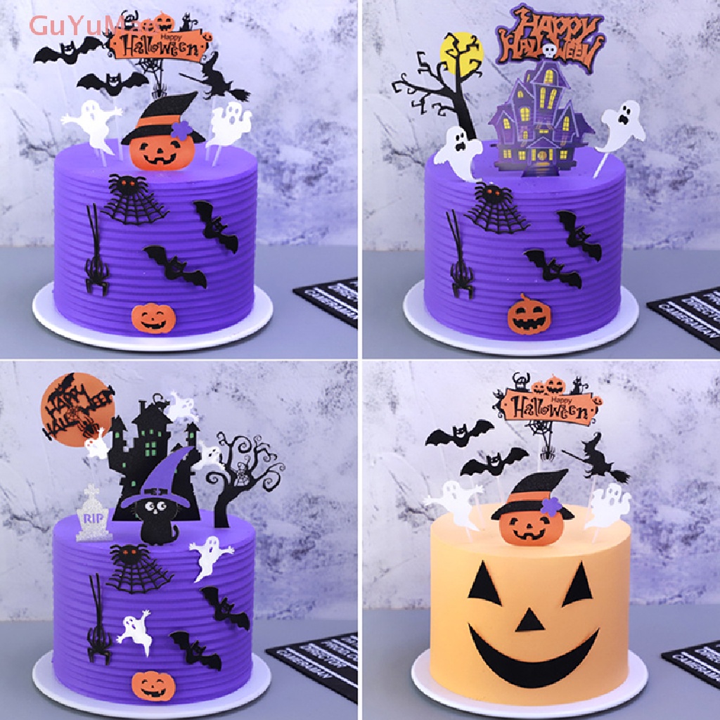 Topper Trang Trí Bánh Kem Hình Ma Hoạt Hình Halloween