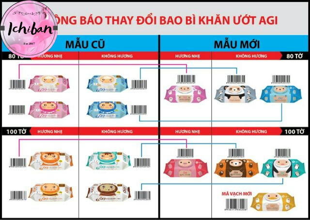 Combo 10 Khăn ướt AGI 100 tờ không mùi