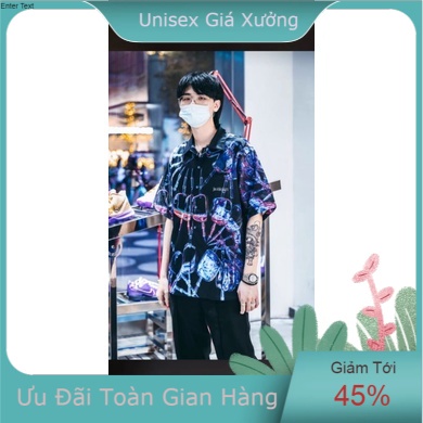 Áo Sơ Mi Tay Ngắn Unisex Cổ Bẻ Phong Cách Hàn Quốc Freesize