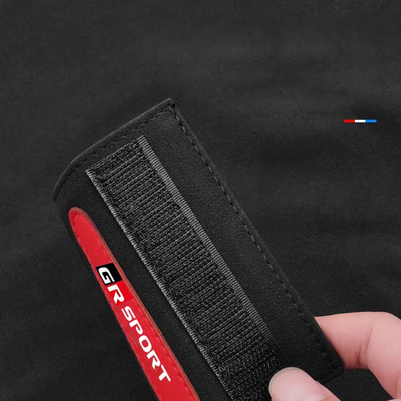 Set 2 Đệm Da Bọc Tay Vịn Xe Hơi Toyota GR Gazoo Racing VIos Yaris Corolla Cross Wish Revo CHR Avanza Fortuner Rush Wigo Innova