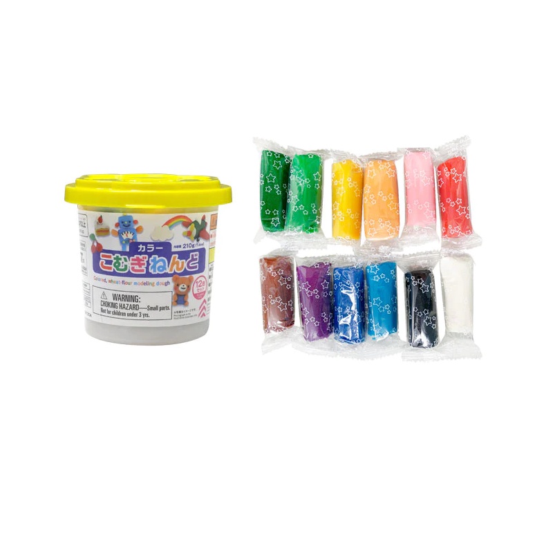 Daiso Đất Sét Colored Wheat-Flour Modeling Dough(12 Colors Sets)