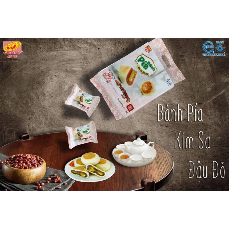 Bánh pía kim sa bắp đậu đỏ chà bông trứng muối Tân Huê viên mẫu mới 2020