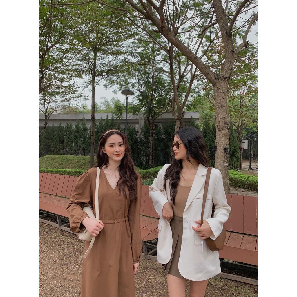 Blazer túi hộp 1 khuy hàn AK-8880, áo khoác vest khuy lưng
