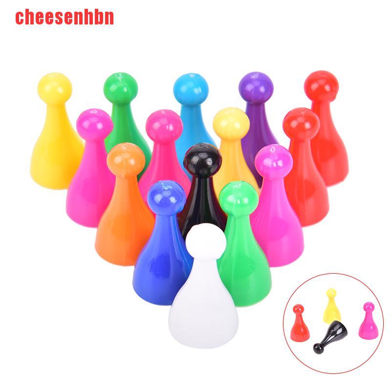 [cheesenhbn]10Pcs Plastic Chess Pawn Pieces Board Card Games Halma Multi-colors Accessories