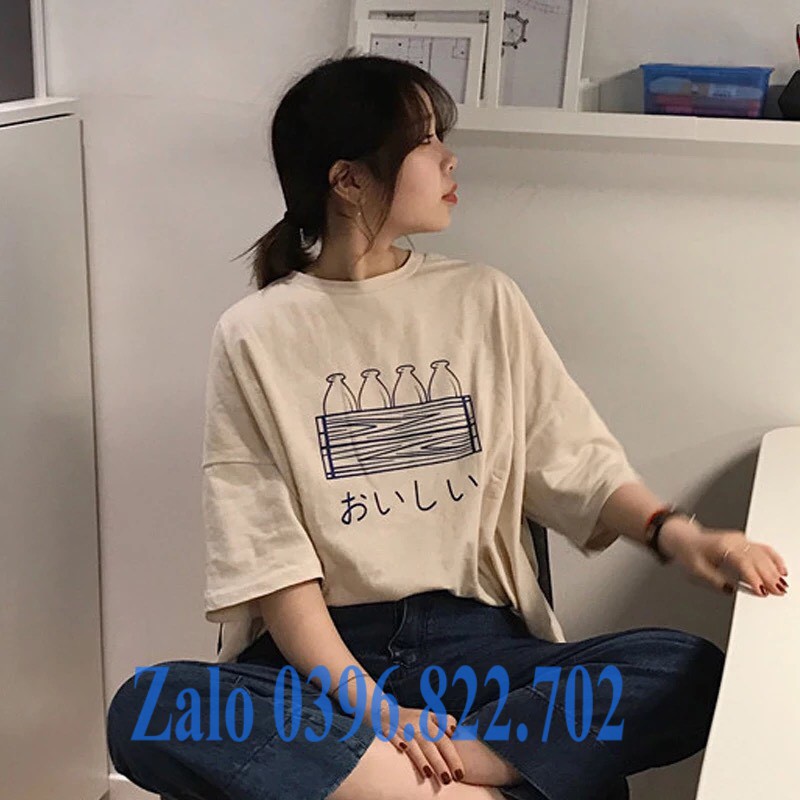 Áo thun tay lỡ nữ - freesize dưới 57kg SNT006