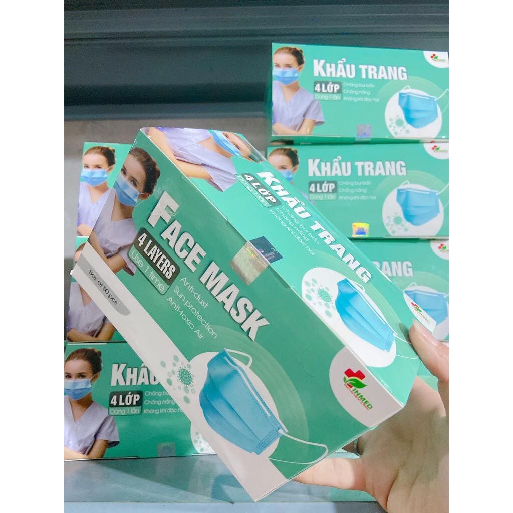 Khẩu trang y tế 4 lớp face mask hộp 50 chiếc