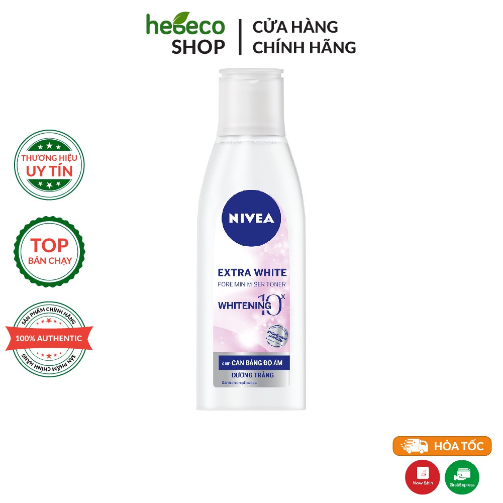 Nước hoa hồng dưỡng trắng da & se khít lỗ chân lông NIVEA Extra White 200ml - Hàng Chính Hãng