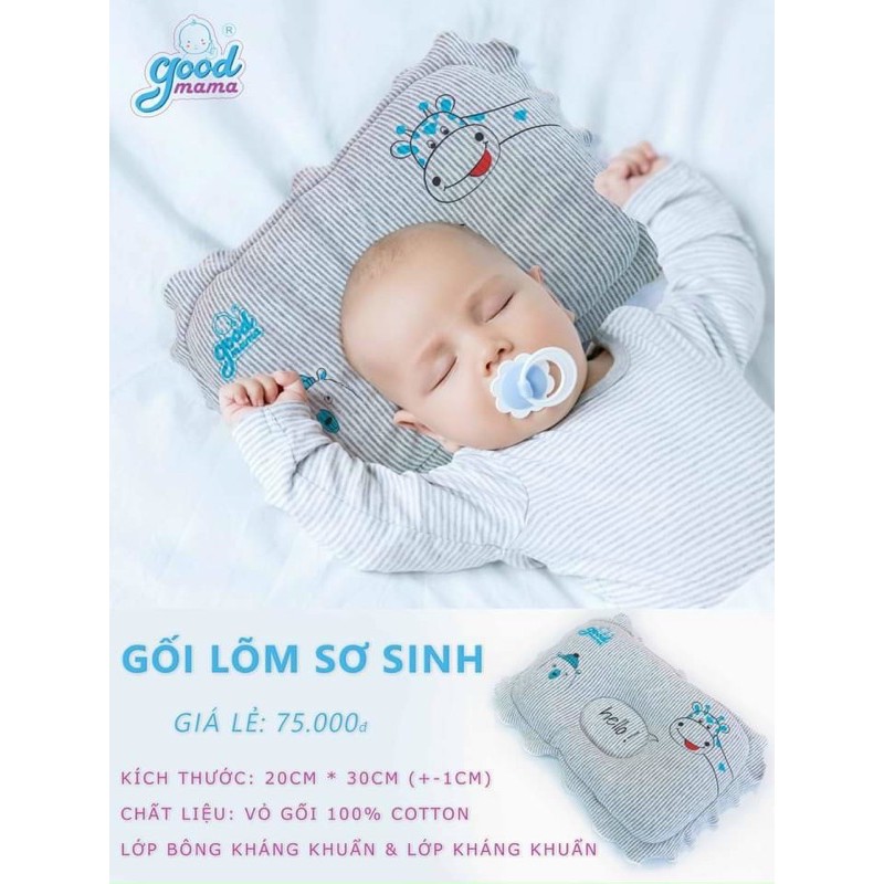 Gối Sơ Sinh Goodmama cao cấp dành cho bé ngủ ngon