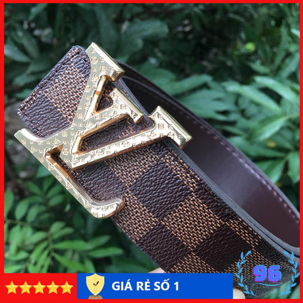 Thắt lưng nam LV, dây lưng nam LV cao cấp, mặt kim loại nguyên khối trẻ trung lịch lãm TLLV001S
