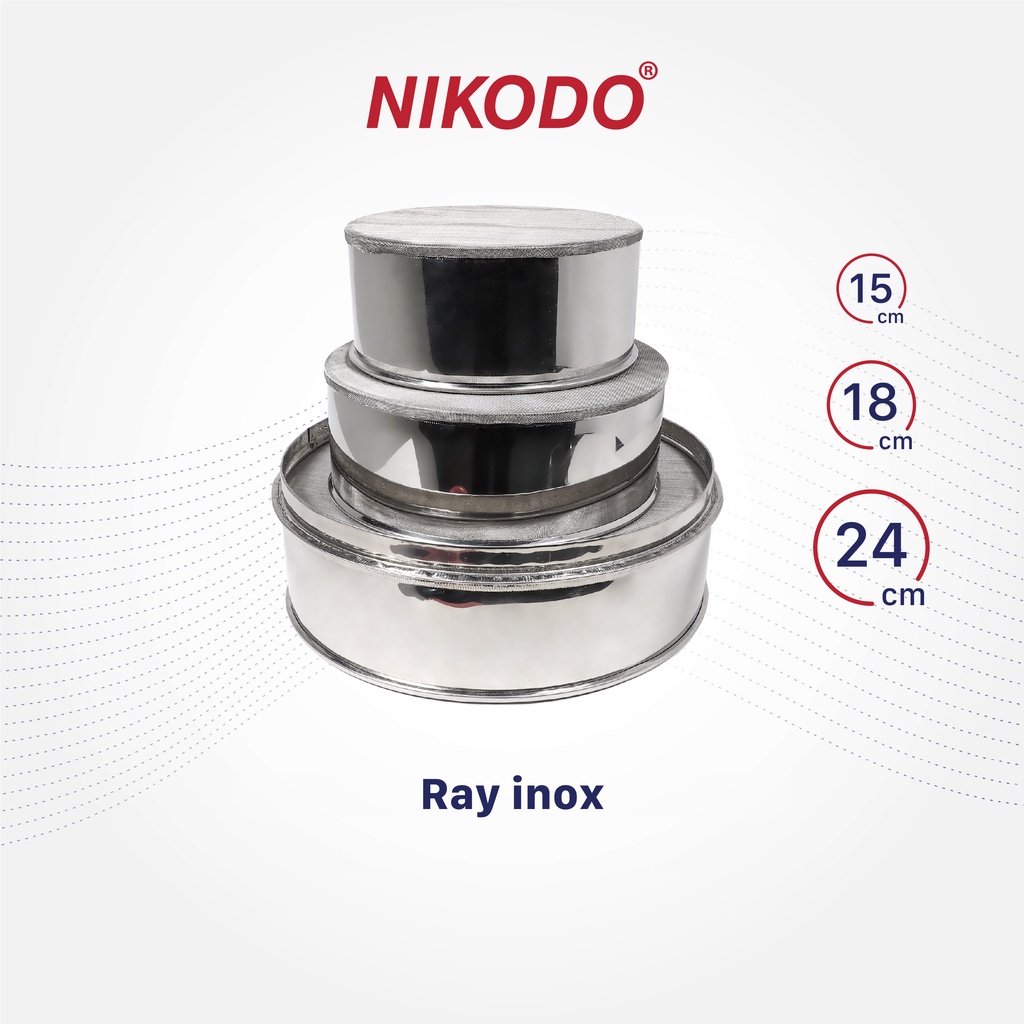 Rây inox 304 dày lọc yến, bột, trà, cháo ăn dặm cho bé, mắt lưới khít - Nikodo