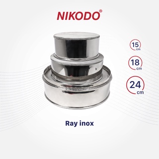 Rây inox 304 dày lọc yến, bột, trà, cháo ăn dặm cho bé, mắt lưới khít - Nikodo