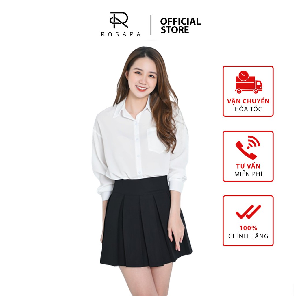 [Mã FAMAYWA giảm 10K đơn 50K] Áo sơ mi kiểu thời trang nữ voan mỏng phom rộng Rosara AM58