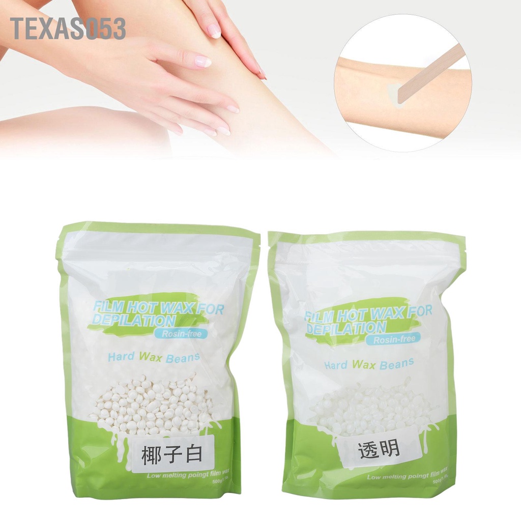 Hàng Sẵn 500g Sáp wax lông wax bean cao cấp Độ nhớt mạnh Tẩy lông ở nhiệt độ thấp cho Nam Nữ【Texas053】