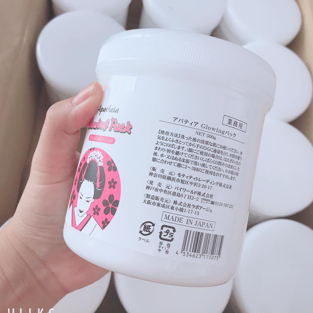 Mặt Nạ Ủ Trắng Nhau Thai Cô Gái Nhật Bản - Kem Trắng Da Toàn Thân, Mặt Và Body Glowing Pack 500Gr - mrtrieu1102