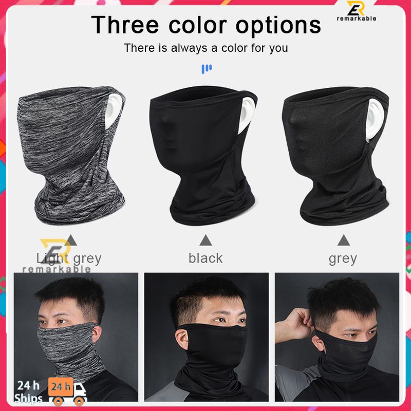 Sẵn Sàng Cổ Khẩu Trang Vải Cổ Thấm Hút Mồ Hôi Thể Thao Chống Nắng Mùa Hè Đi Mặt Nạ