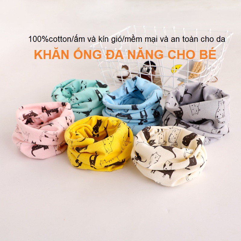 Khăn ống cotton co dãn nhiều màu sắc cho bé MKB008