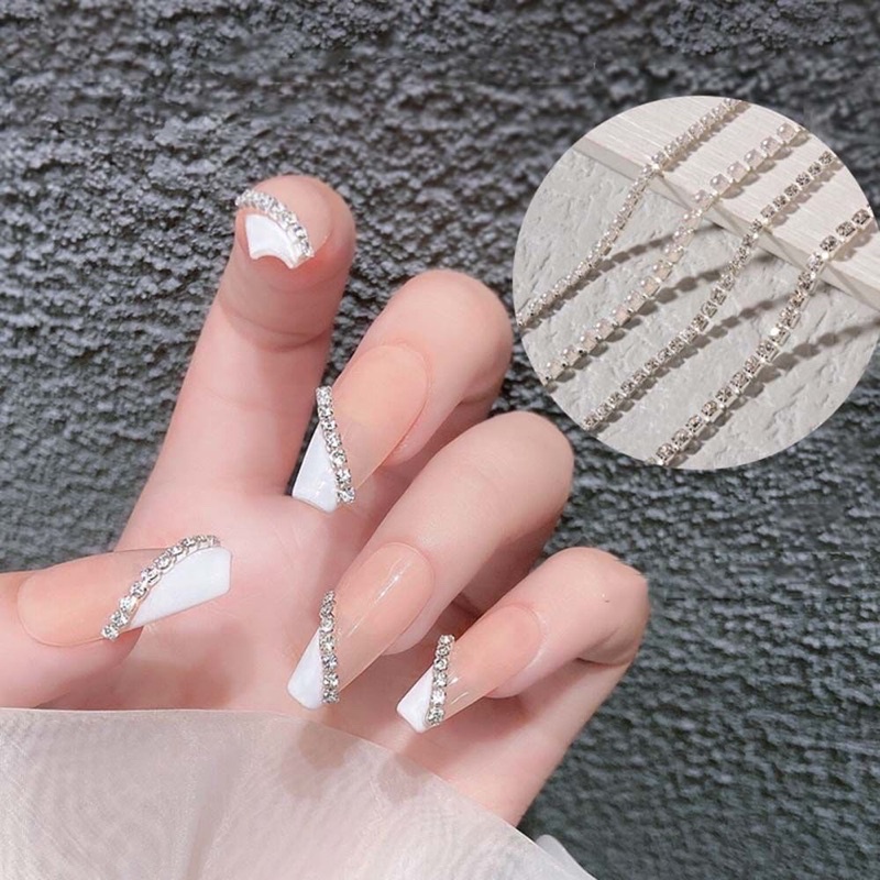 Dây xích đá nail trang trí móng