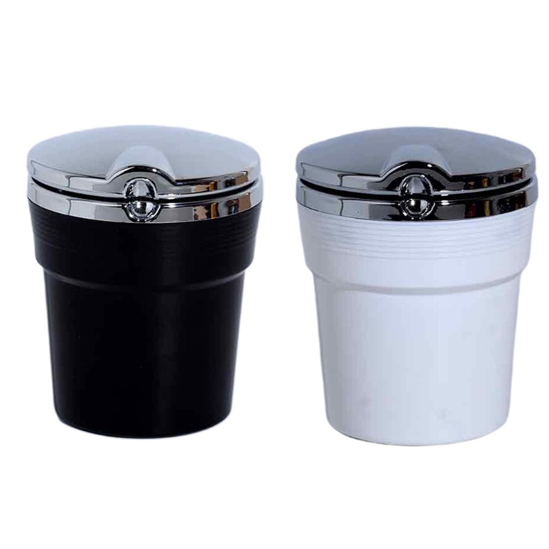 Gạt Tàn Thuốc Bằng Nhựa ABS Có Nắp Đậy Dễ Lau Chùi Dành Cho Xe Hơi