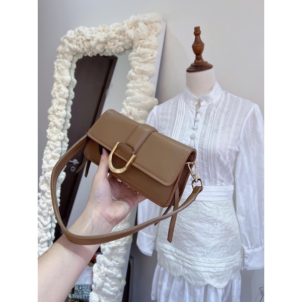 Túi xách nữ đeo vai , túi xách vintage phong cách thời trang Hàn quốc , có 2 dây đeo chéo đeo vai