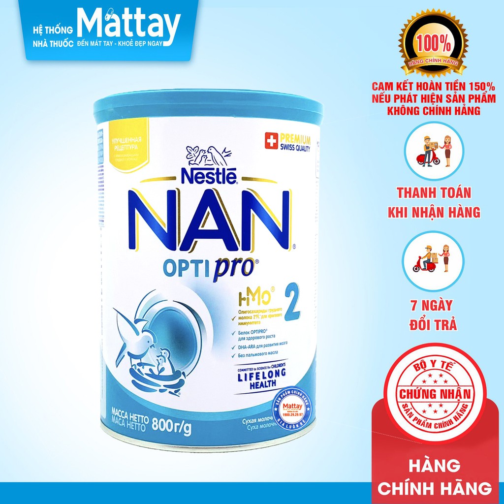 Sữa NAN Nga Số 2 - Lon 800gr - Nội Địa Nga.