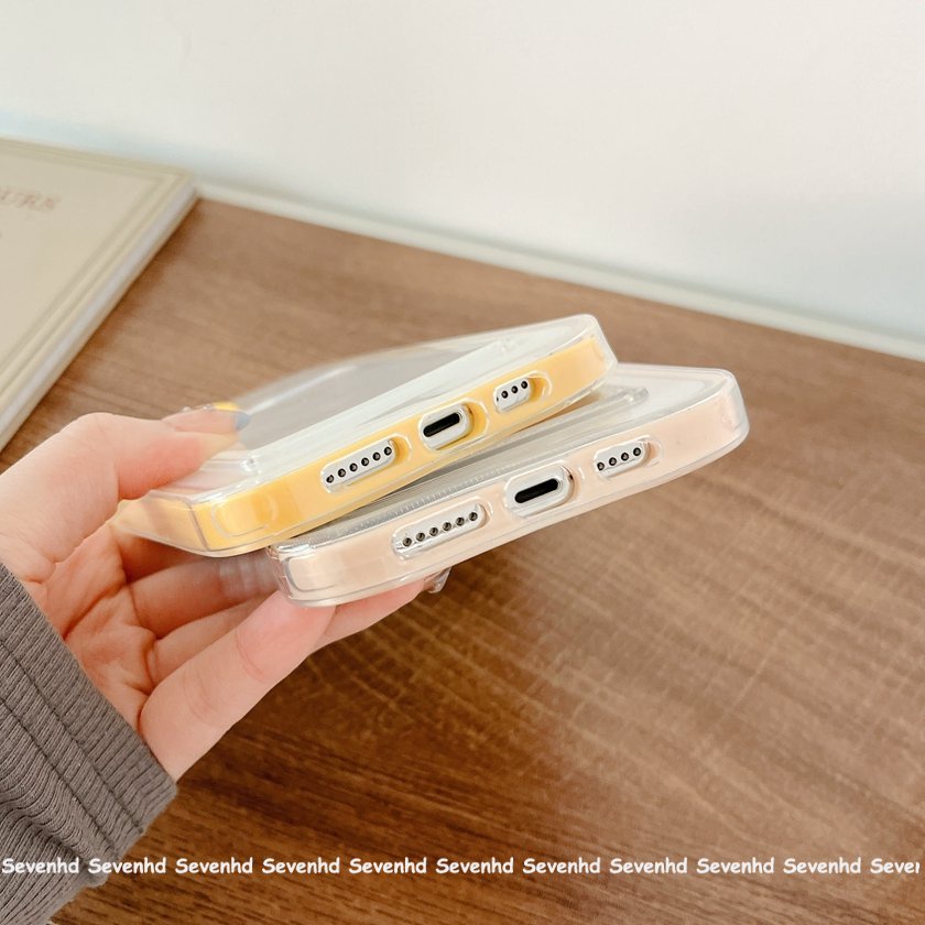 Ốp Điện Thoại Mềm Trong Suốt Màu Trơn Có Ngăn Đựng Thẻ 3 Trong 1 Cho iPhone 14 13 12 11 Pro Max X XR Xs Max 8 7 6 6s Plus SE 2020