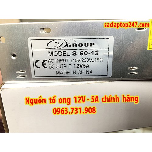 Nguồn tổ ong 12V 5A chính hãng