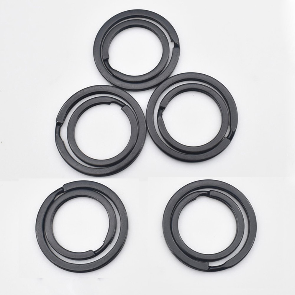 Set 5 / 10 móc khóa bằng thép không gỉ EDC màu đen đơn giản tiện dụng