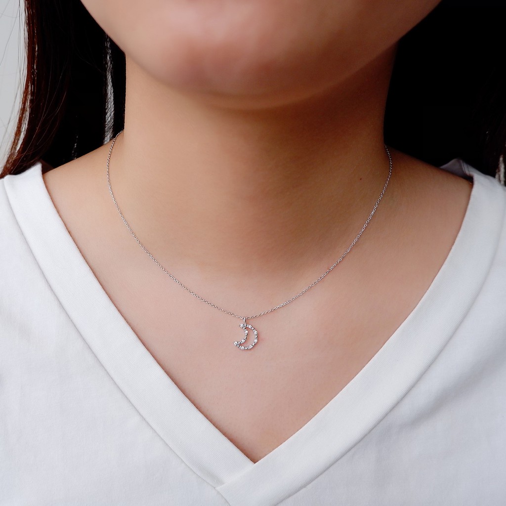 Dây chuyền bạc mặt trăng khuyết ESTELLE