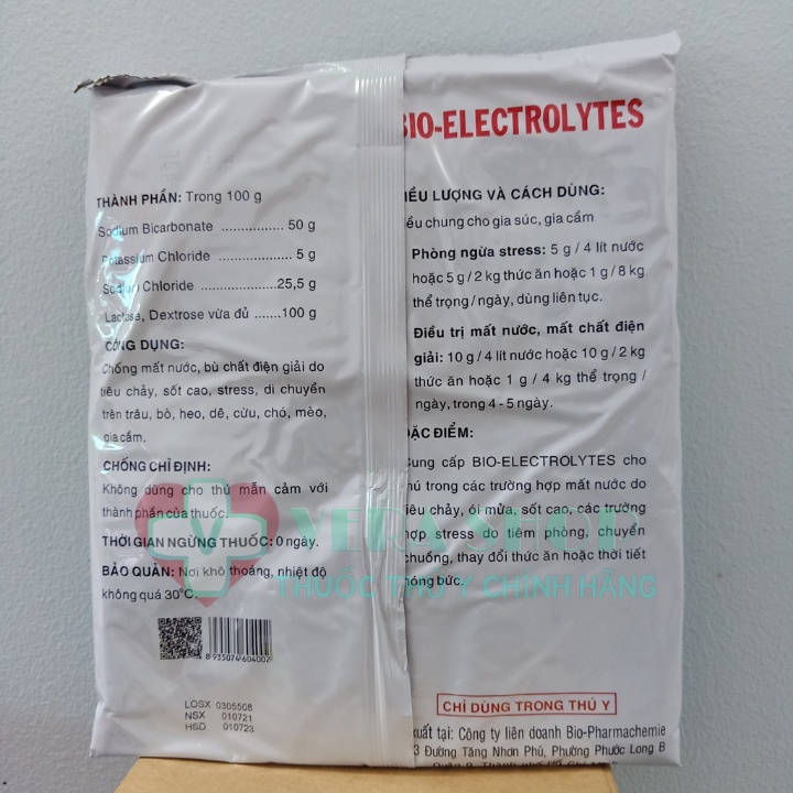 BIO ELECTROLYTES 1KG - Giải nhiệt do thời tiết nóng, phòng và t.r.ị mất nước do tiêu chảy, sốt cao