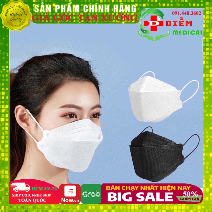 [CHÍNH HÃNG] Khẩu Trang 4D KF94 4 Lớp Kháng Khuẩn Xịn, Lọc Bụi Siêu Mịn Chuẩn FDA-CE