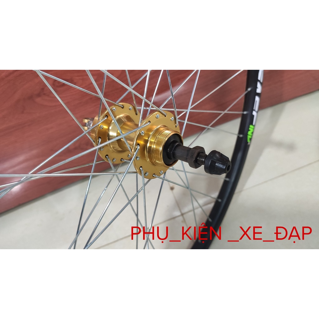 Bộ vành xe đạp thể thao 26 inches đan sẵn líp vặn, phanh đĩa