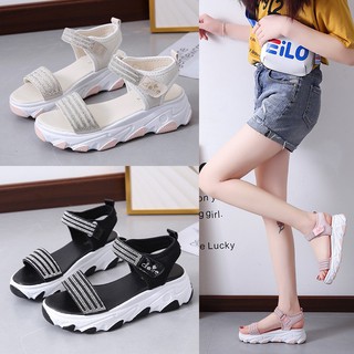 (S125) Sandal nữ quai VIỀN ĐÁ (hàng trần)
