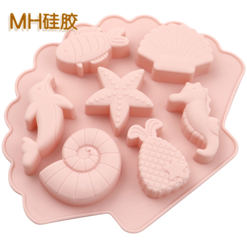 Khuôn Silicon 3D Làm Ốc Sao Biển 3D Sáng Tạo Trong Resin, Thực Phẩm