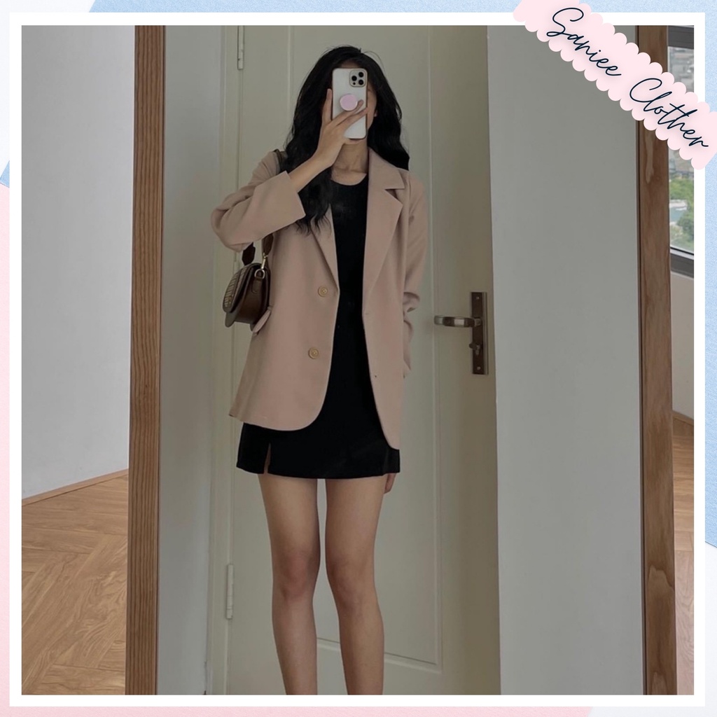 Áo Blazer Nữ Dài Tay Dáng Vest Cao Cấp Form Suông Hàn Quốc Saniee Clother SP000520 | BigBuy360 - bigbuy360.vn