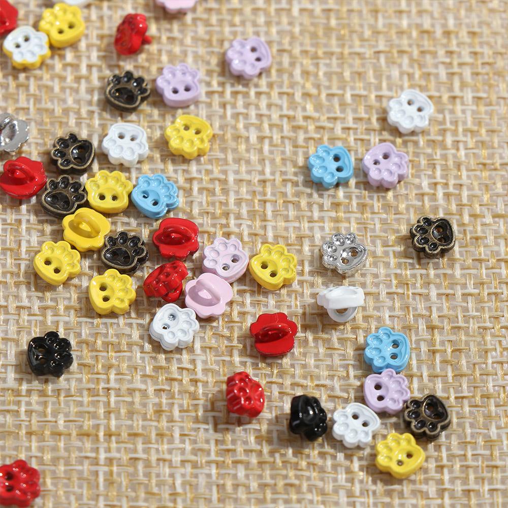 Set 20 Nút Áo 1/2 Lỗ Mini Nhiều Màu Cho Búp Bê