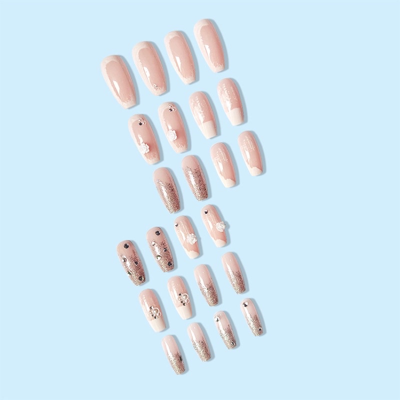 Set 24 móng giả D494 đính đá cao cấp