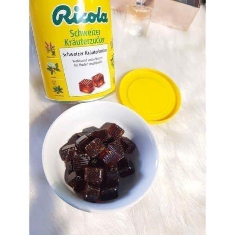 Kẹo ngậm thảo dược Ricola, 250 g, date xa 2025 nhập khẩu chính hãng giảm ho